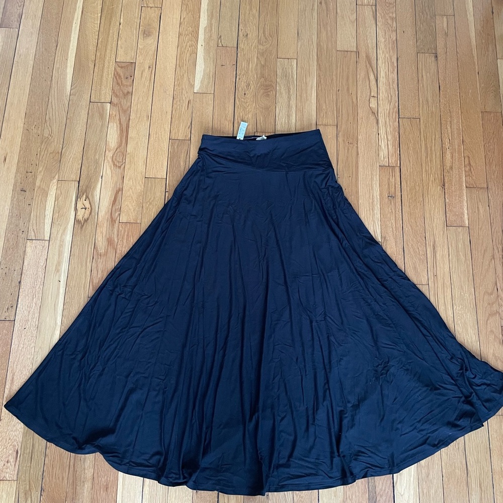 Jersey Asymmetric-Seam Midi Skirt - Small